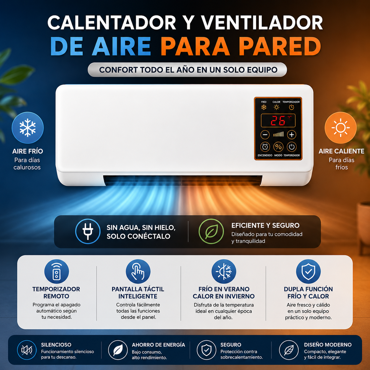 Mini Aire Acondicionado Portátil: Enfría o Calienta ❄️🔥