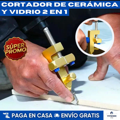 CORTADOR 2 EN 1; VIDRIO Y CERAMICA: Logra cortes profesionales🎯