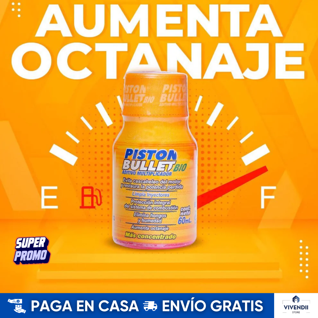 Aditivo Piston Bullet Bio | Pack x 5🛒 Máximo Rendimiento + Ahorro Garantizado ✅