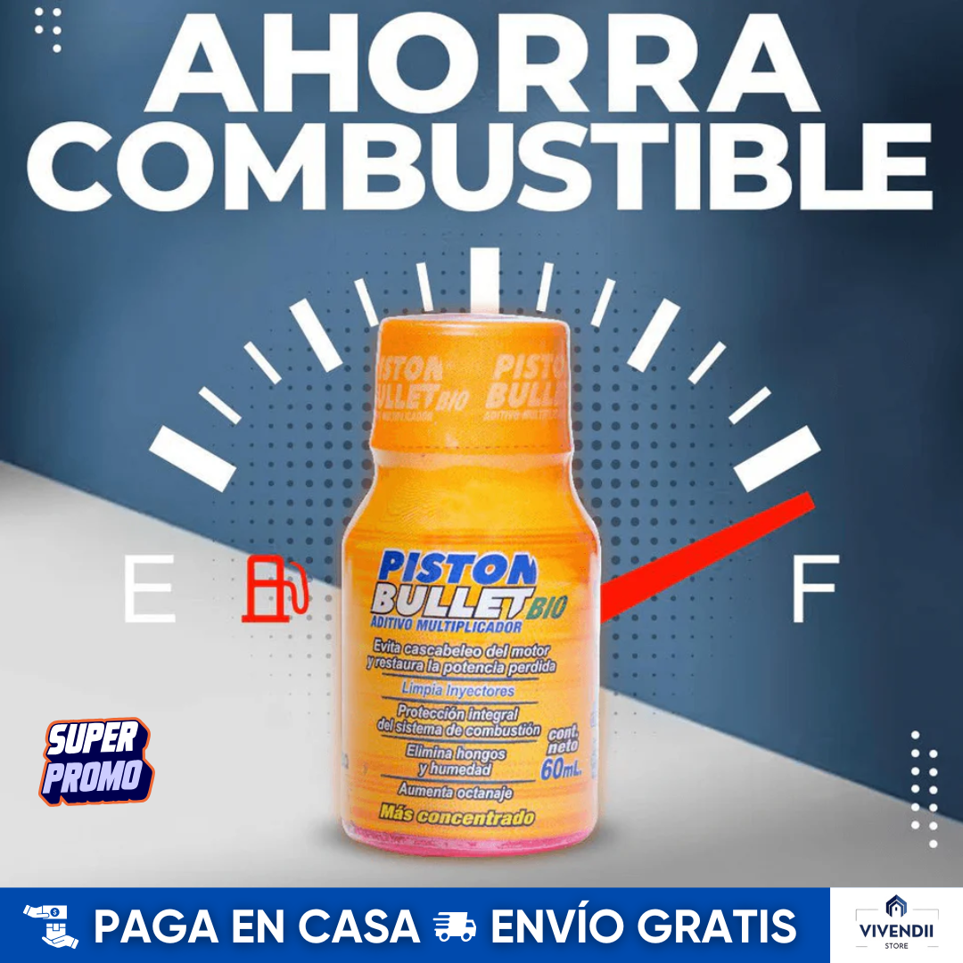 Aditivo Piston Bullet Bio | Pack x 5🛒 Máximo Rendimiento + Ahorro Garantizado ✅