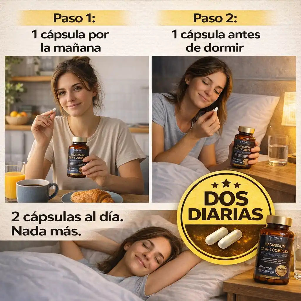Magnesio 12 En 1 Complex: Descansa Mejor y Reduce el Estrés ⚡OFERTA X2 TARROS