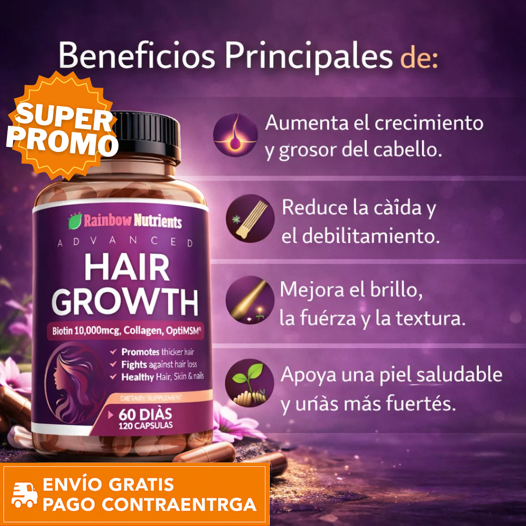 HairGrowth™: Cabello Más Estimulado, Con Mayor Crecimiento y Más Fuerte