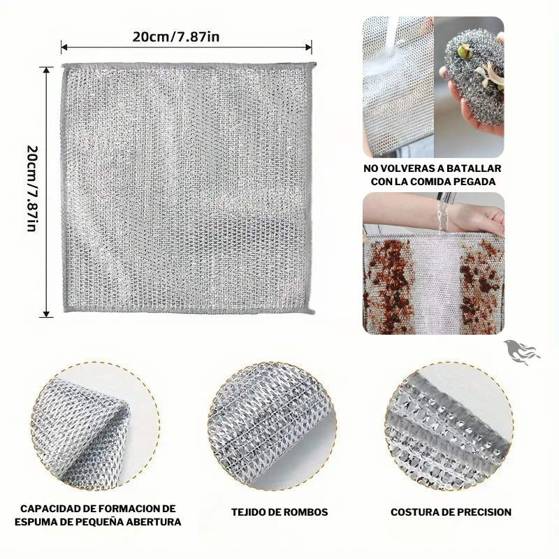 PAÑOS DE LIMPIEZA™ MULTIUSO DE MALLA METALICA